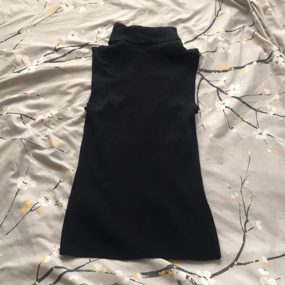 White House Black Market black knit turtleneck sweater